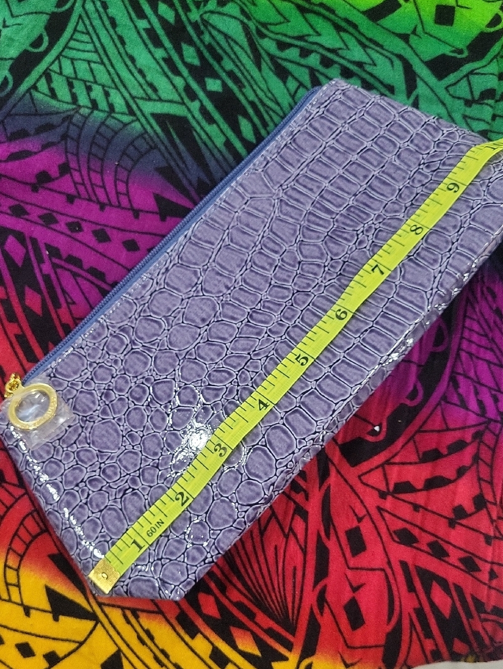 Estee lauder  Croc-Embossed Zip Cosmetic Pouch